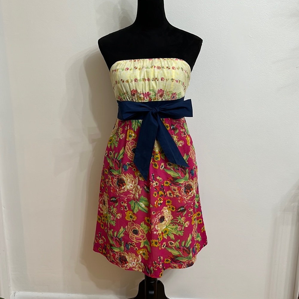 Anthropologie Maeve Strapless Dress